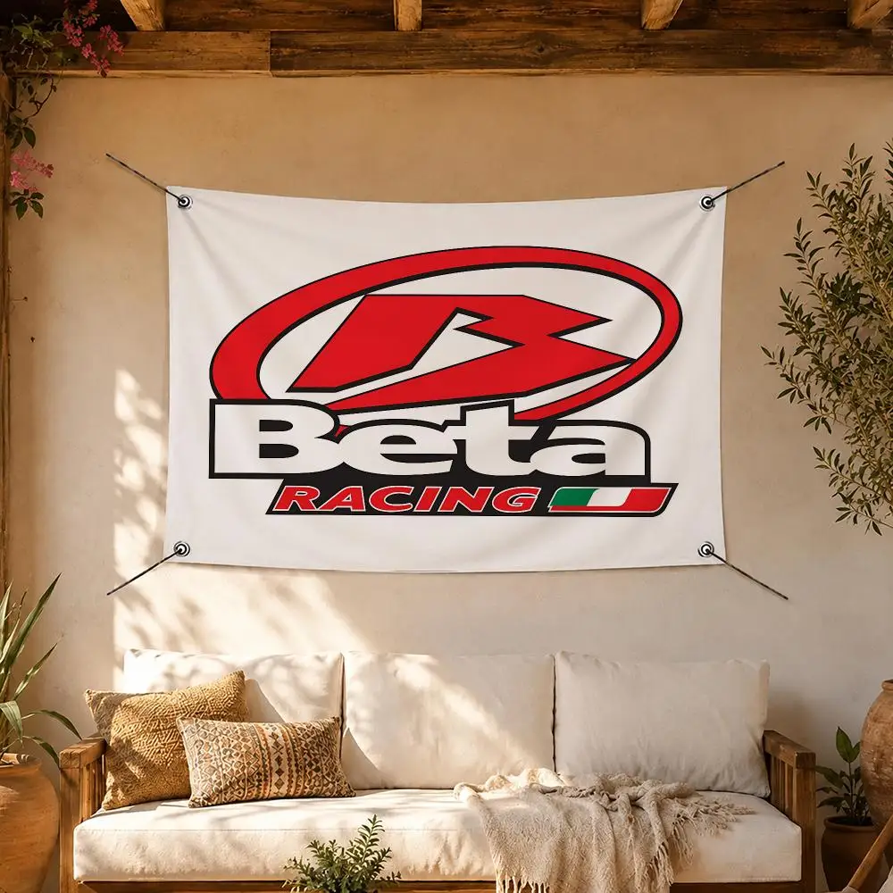 Pro Brand Beta Racing Flags Room Home Decor Wall‑Hanging Art Banner, Outdoor for Bedroom Party Background Decoration