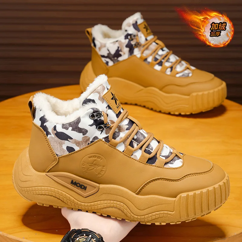 

Мужские модные зимние ботинки Sunny Snow Boots с массивной подошвой, увеличивающие рост, высокие ботинки для активного отдыха зимой