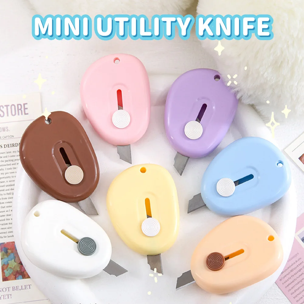 1pc Cute Mini Utility Knife Portable Small Candy Color Utility Knife Handmade Knife Quick Knife Retractable Small Knife