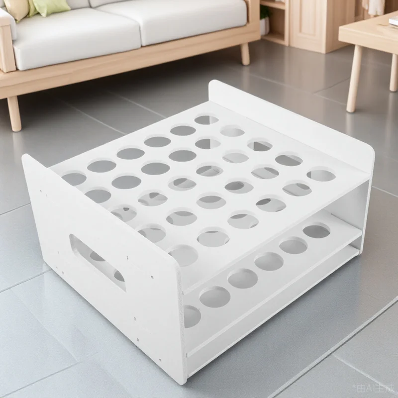 Desktop Organizer Wooden Scissors Rack Test Tube Display Stand for Art Supplies School Home Scissors Rack Desktop Holder