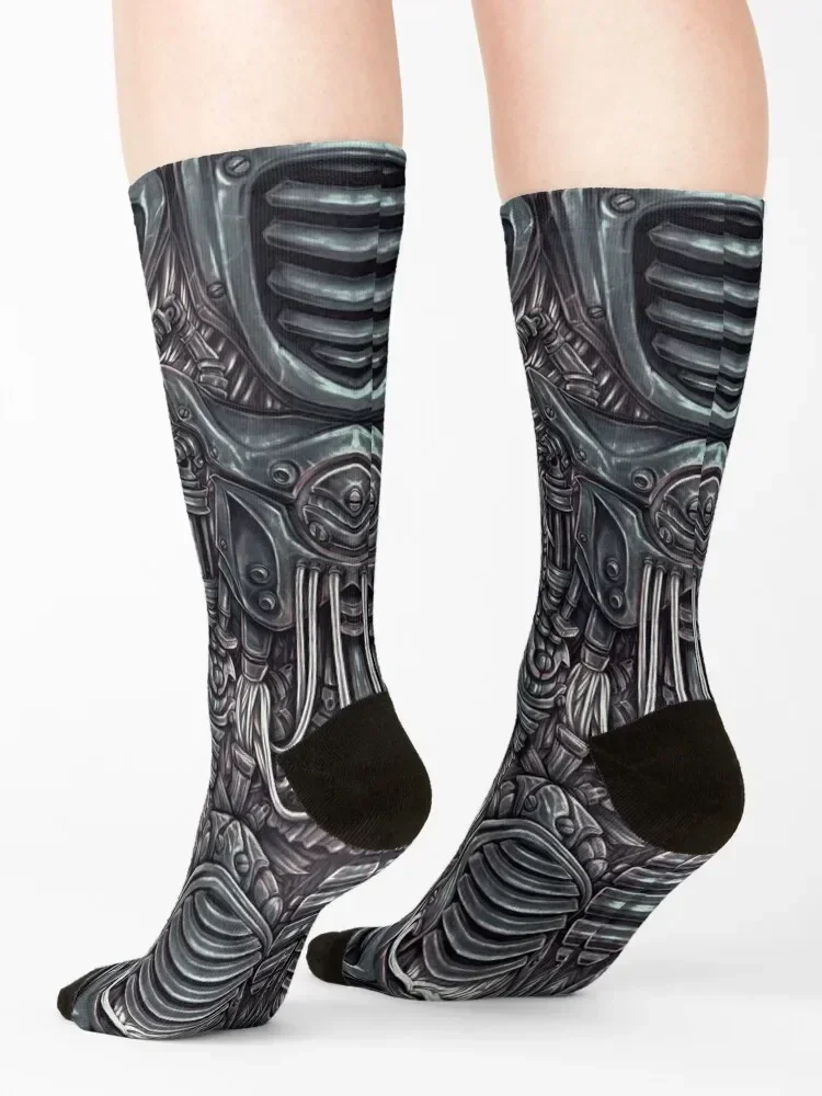 Organic Mech - Xenomorph Socks Running christmass gift basketball Stockings Boy Child Socks Women's