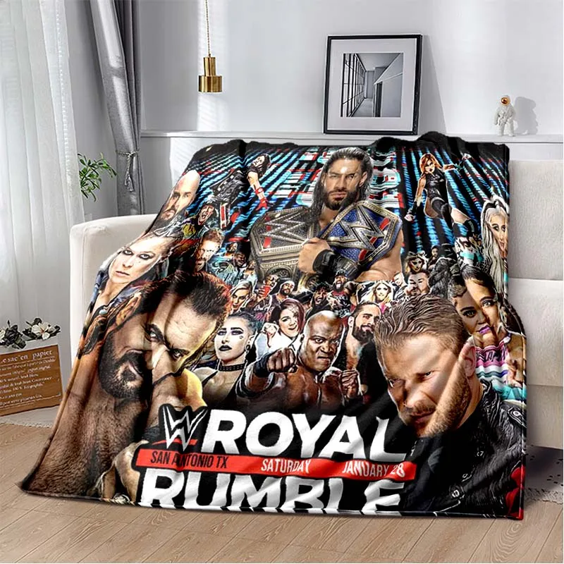 

Wrestling Entertainment WWE Printed Comfortable Soft Blanket Sofa Bed Home Soft Blanket Warm Four Seasons Portable Gift Blanket