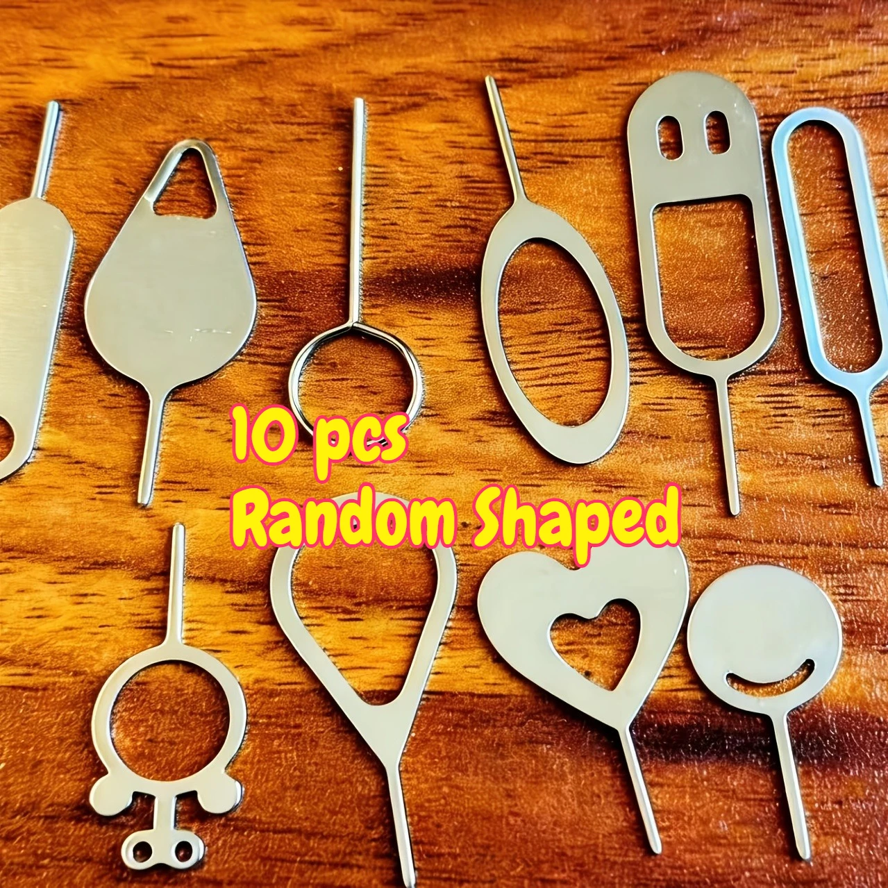 10Pcs Random Shaped Stainless‑Steel SIM Card Ejector Pin Set, Multi‑Size Portable Needle Tool for Smartphones & Tablets - view 4