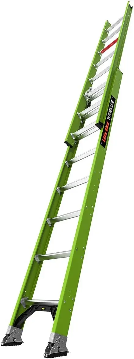 Ladders, Hyperlite, 16', Extension Ladder, Fiberglass, Type 1A, 300 Lbs Rated (18716), Green