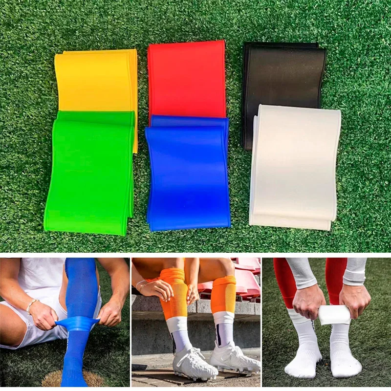 2PCS Shin Guard Straps Soccer Shin Pad Holder Silicones Practical Ankle Guard for Adult Child Football Running Training Sports