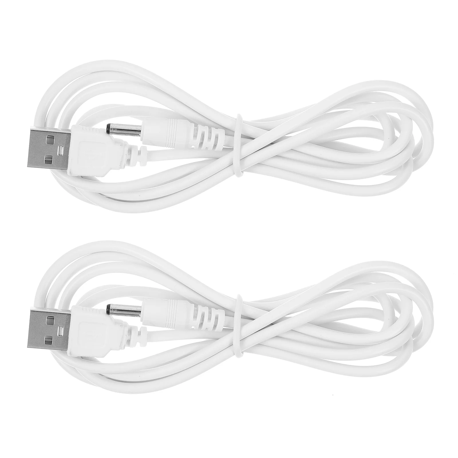 

2 Pcs Dc Charging Cable USB to Power Cord Replacement Adapter 5v Pure Copper