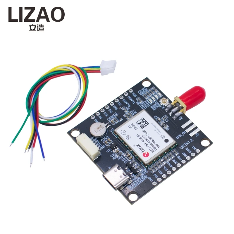 ZED-F9P Centimeter-Level RTK Differential Positioning Module, Multi-Constellation GPS/GLONASS/BDS Receiver with Type-C Interface
