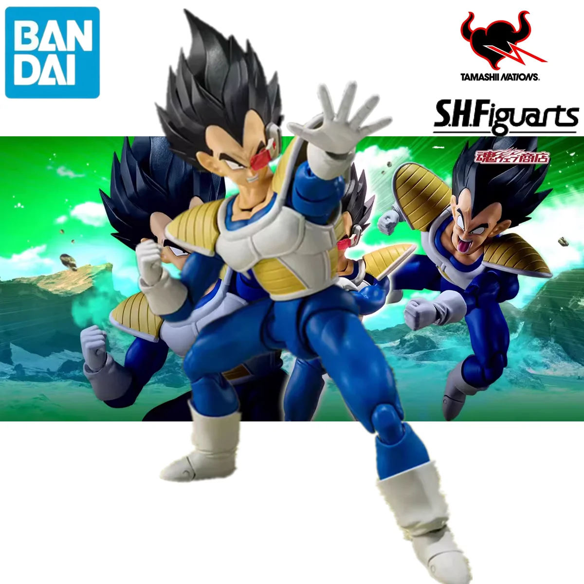 Original BANDAI S.H.Figuarts Dragon Ball Z Vegeta 24000 POWER LEVEL Anime Figure Toys PVC Model Collector Action Figurine Gift