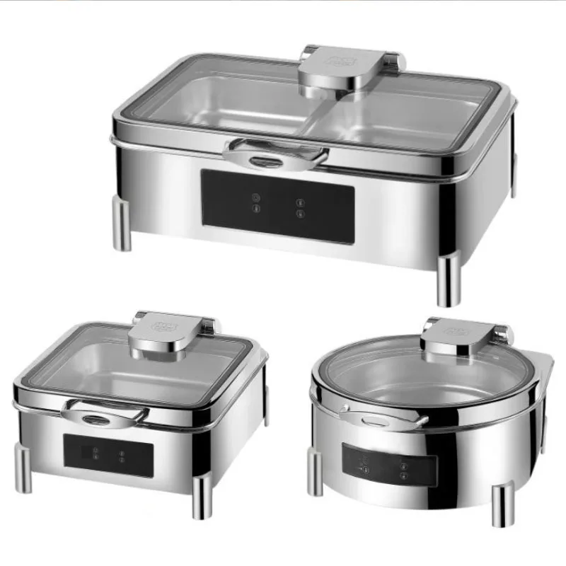 

Buffet Stove Commercial Stainless Steel Hydraulic Electric Heating Breakfast Insulation Kitchen Clamshell Buffy 304 Pan