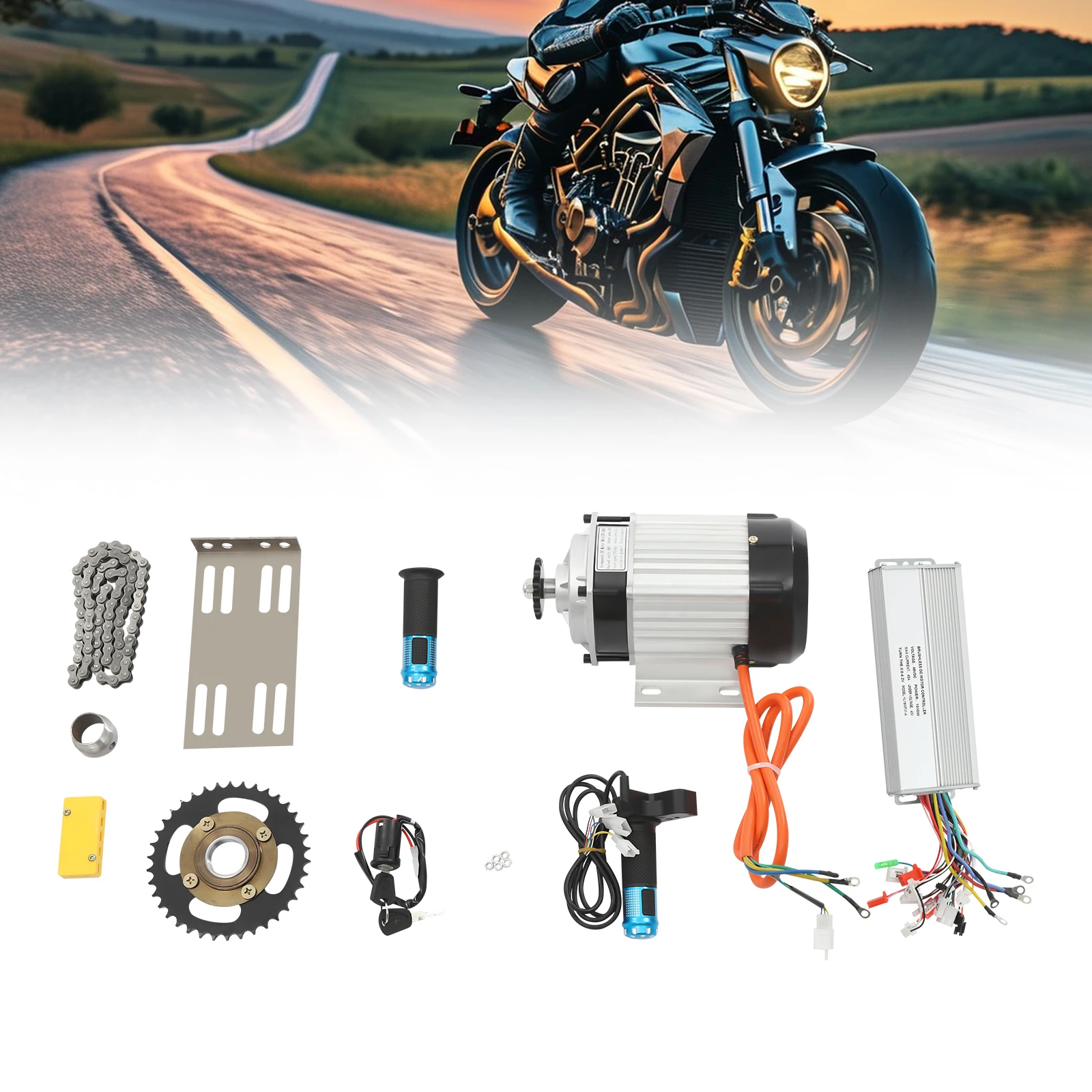 

48V 1000W Aluminum Electric Brushless Motor Kit, Electric Tricycle Motor Kit,E-Tricycle Brushless Motor