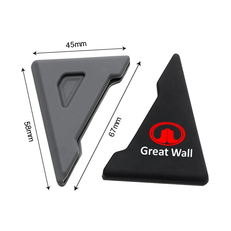 2Pcs Silicone Car Front Door Corner Anti-Collision Protector Cover Sticker Decal For Great Wall GWM M4 STEED Poer Wingle 5 Haval