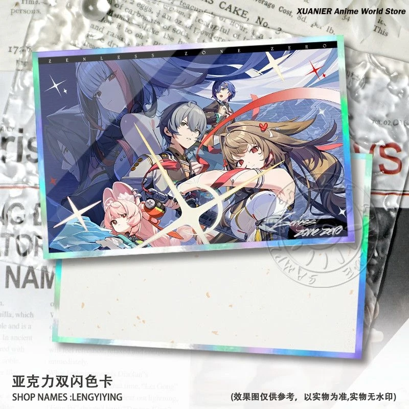 Game Zenless Zone Zero Wise Ye Shunguang Jane Doe Acrylic Shikishi Signature Card Decoration Cospaly Colored Paper Ornament view 5