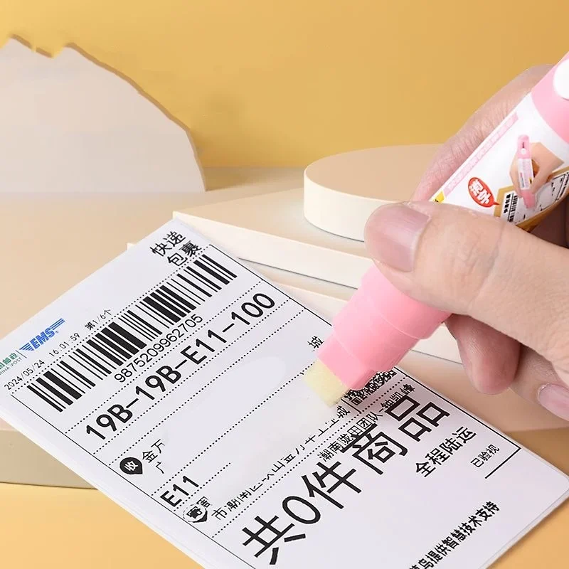 Retractable Box Opener Thermal Paper Correction Fluid With Unboxing Knife Privacy ID Information Blackout Theft Protection Stamp view 2