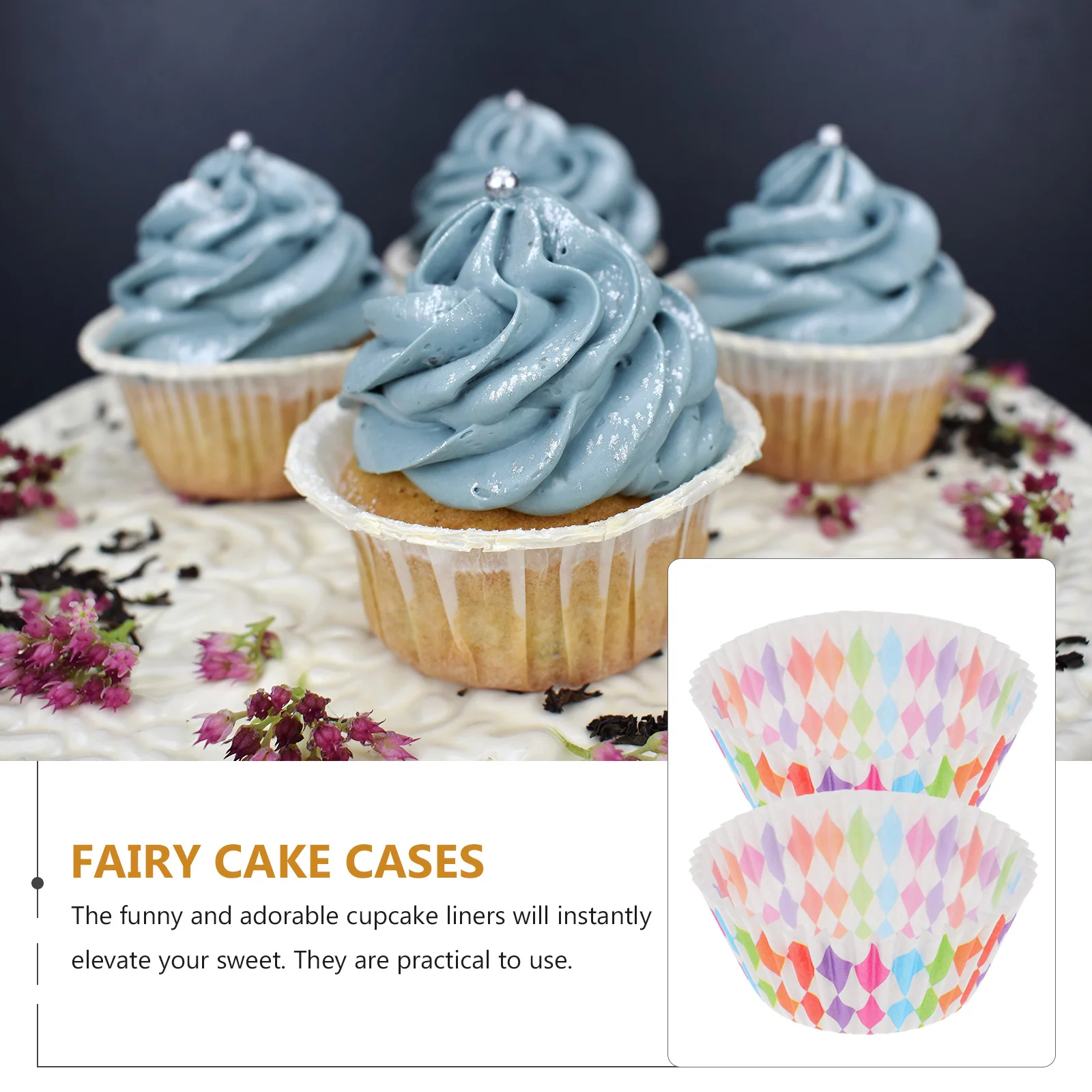 

200Pcs Colorful Paper Baking Cups Cupcake Muffin Liners for Weddings Parties Baking Paper Dessert Cups Containers