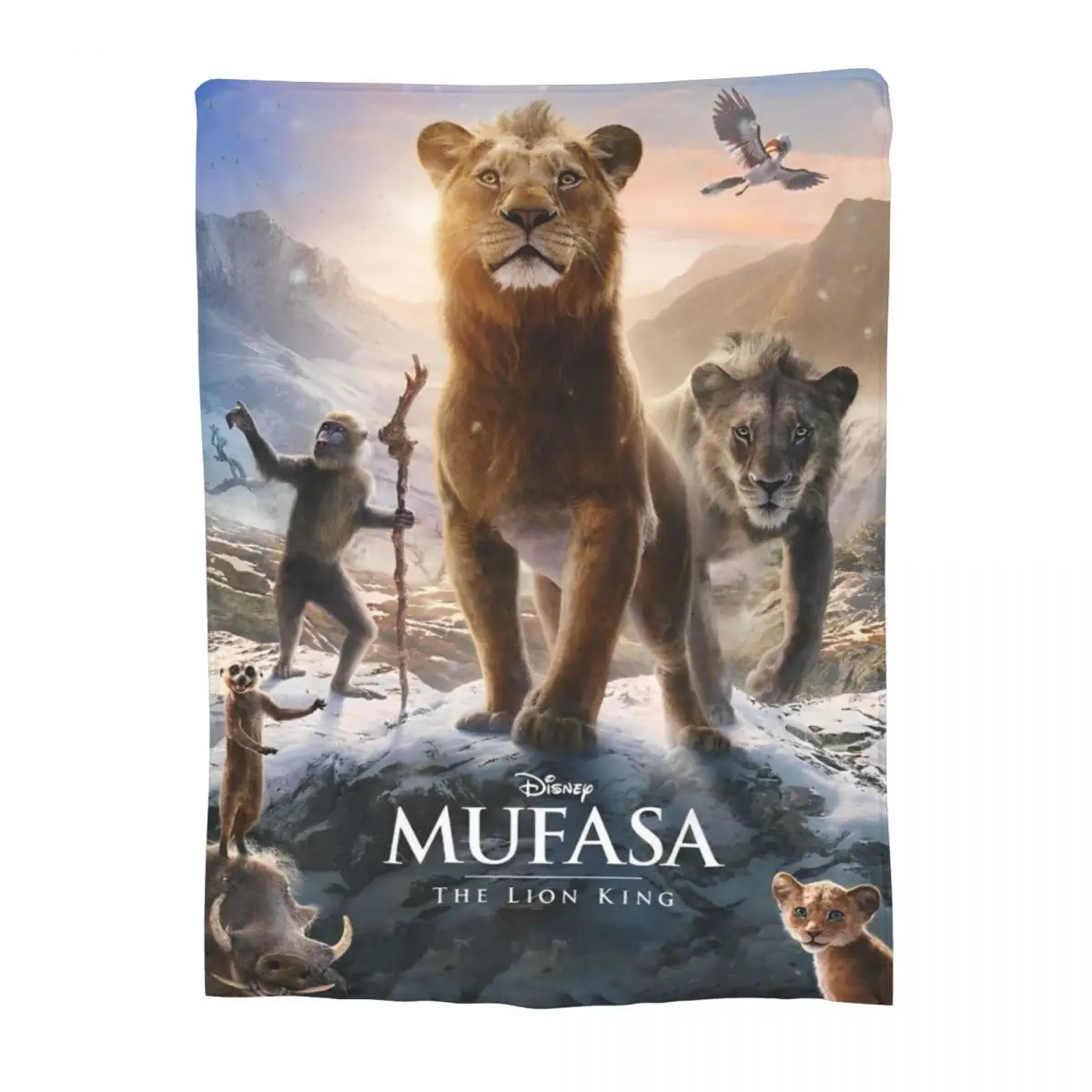 Mufasa The Lion King Blanket Adventure Musical Animated Flannel Throw Blankets Bed Sofa Portable Lightweight Bedspreads