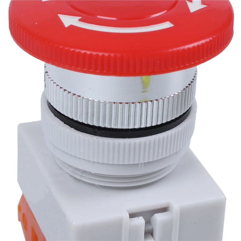 A14M 3X Red Mushroom Cap 1NO 1NC Emergency Stop Push Button Switch AC 660V 10A