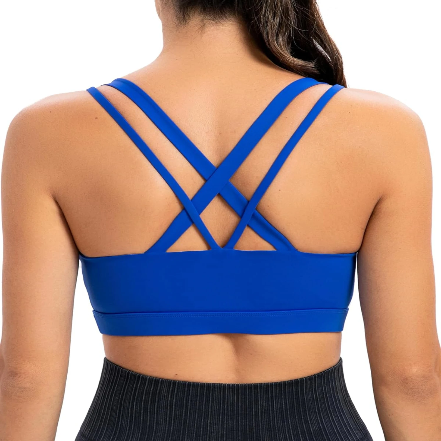 Breathable, Lightweight, and Supportive Strappy Sports Bra - Comfortable with Sexy Crisscross Back Design - Ideal for Gym, Runni