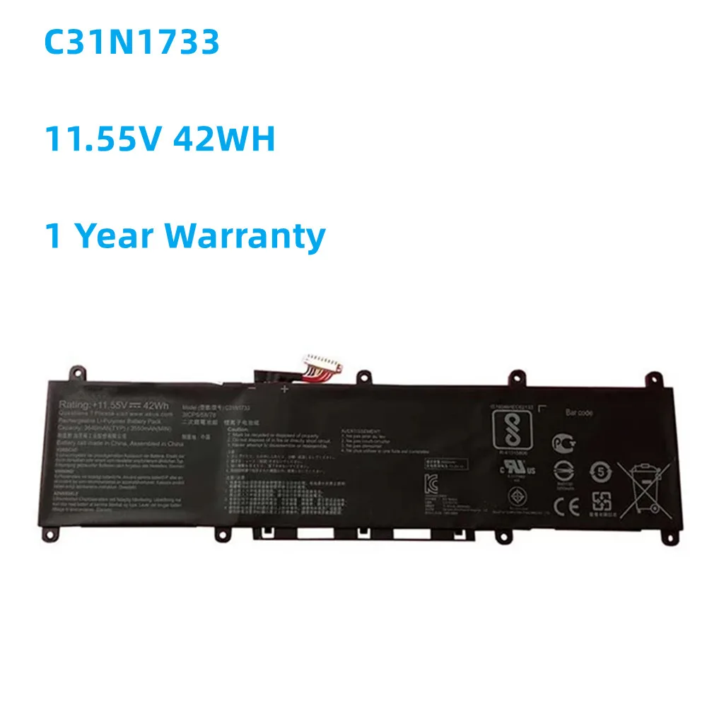 C31N1733 42WH Laptop Battery For Asus VivoBook Flip 14 TP412FA-EC223T,TP412UA-EC113T,DB31T,EC010T,EC272R,EC069T 0B200-029700