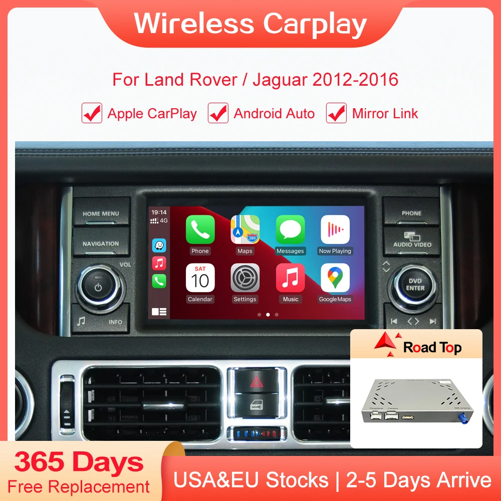 

Wireless Carplay For Land Rover Jaguar Range Rover Evoque Discovery Android Auto Ai Box USB GPS Navigation Mirror Link AirPlay