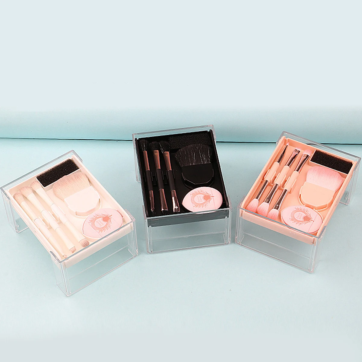 8-delige make-upborstelset met poederdons Professionele make-uptools voor dames