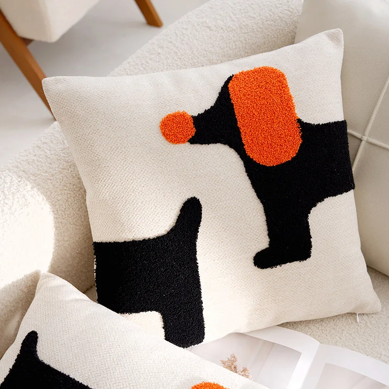 30X50/45x45CM Cute Cartoon Puppy Throw Pillow Cover Animal Stamping Waist Cushion Cover Decor Home Decorative Pillowcase