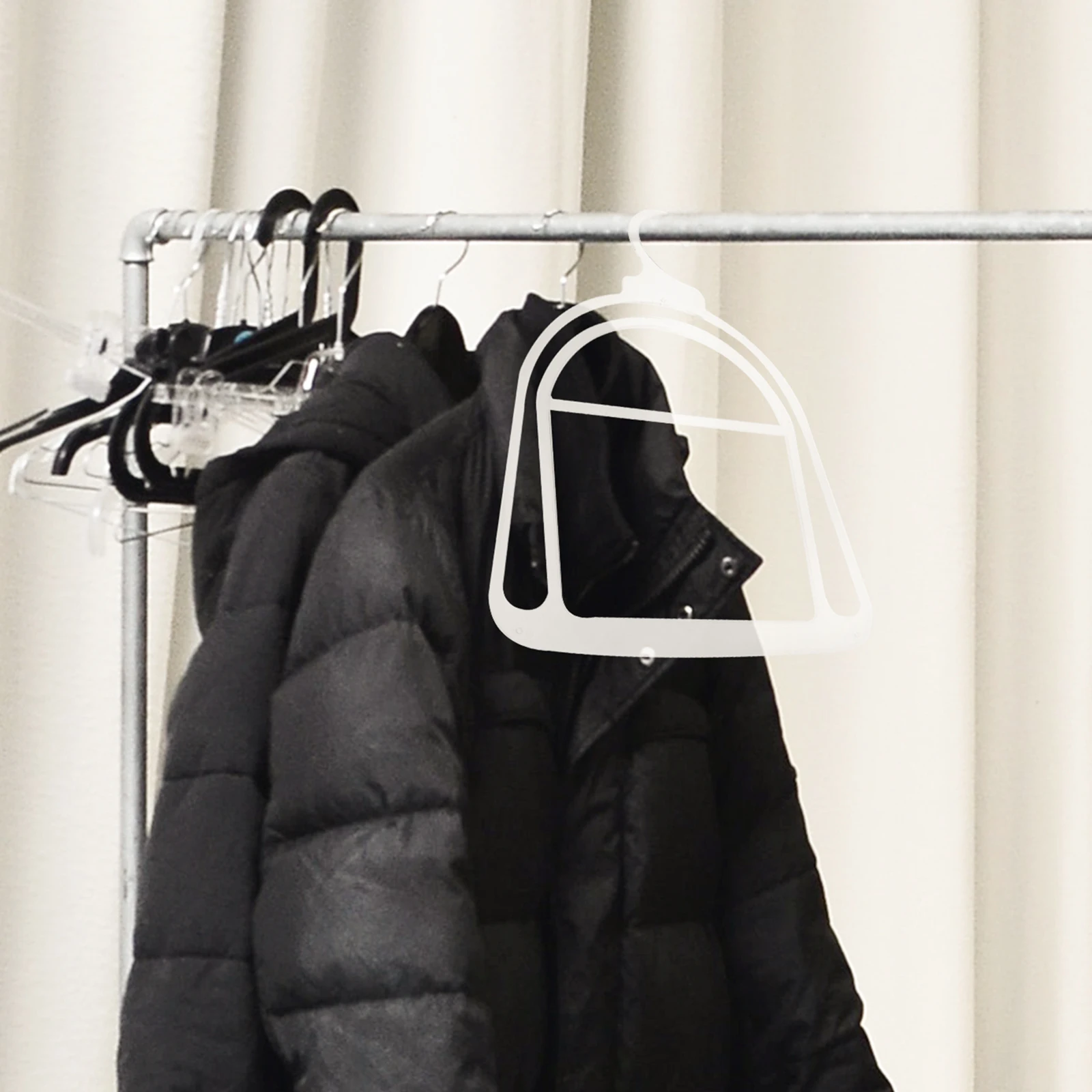 

10pcs Plastic Hanger Beanie Holder Closet Storage Organizer Compact Hat Storage Hat Rack For Home Mall Use