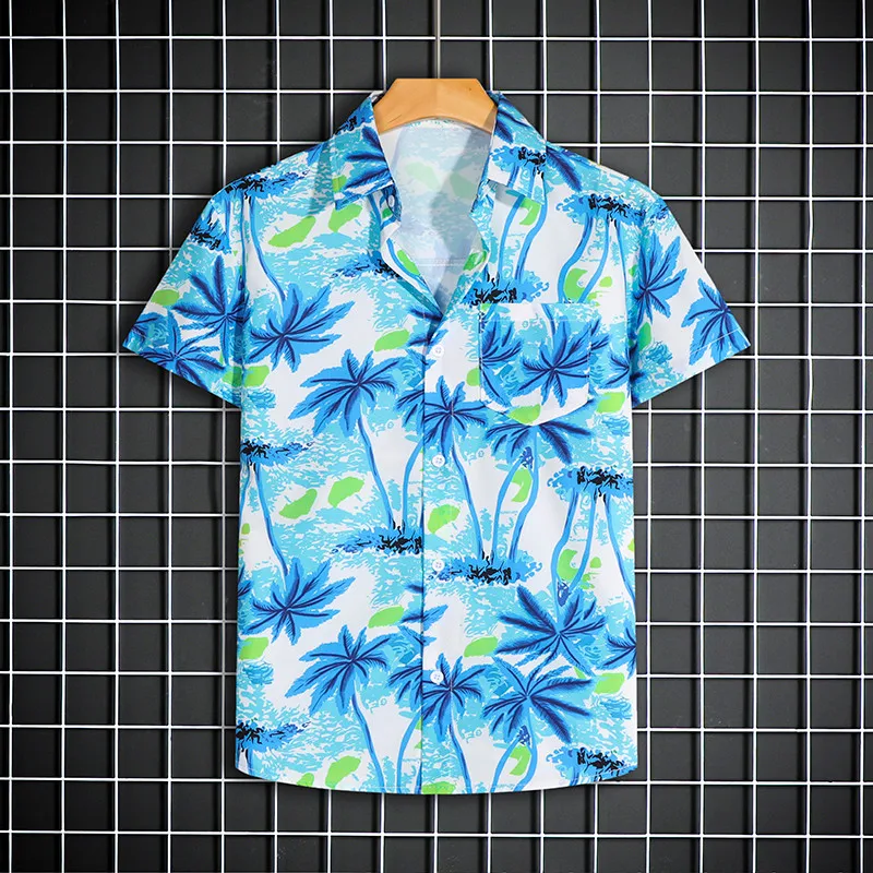 Men's Short Sleeve Printed Shirt Haibinzoulu Fashion Tops Casual Summer Tee