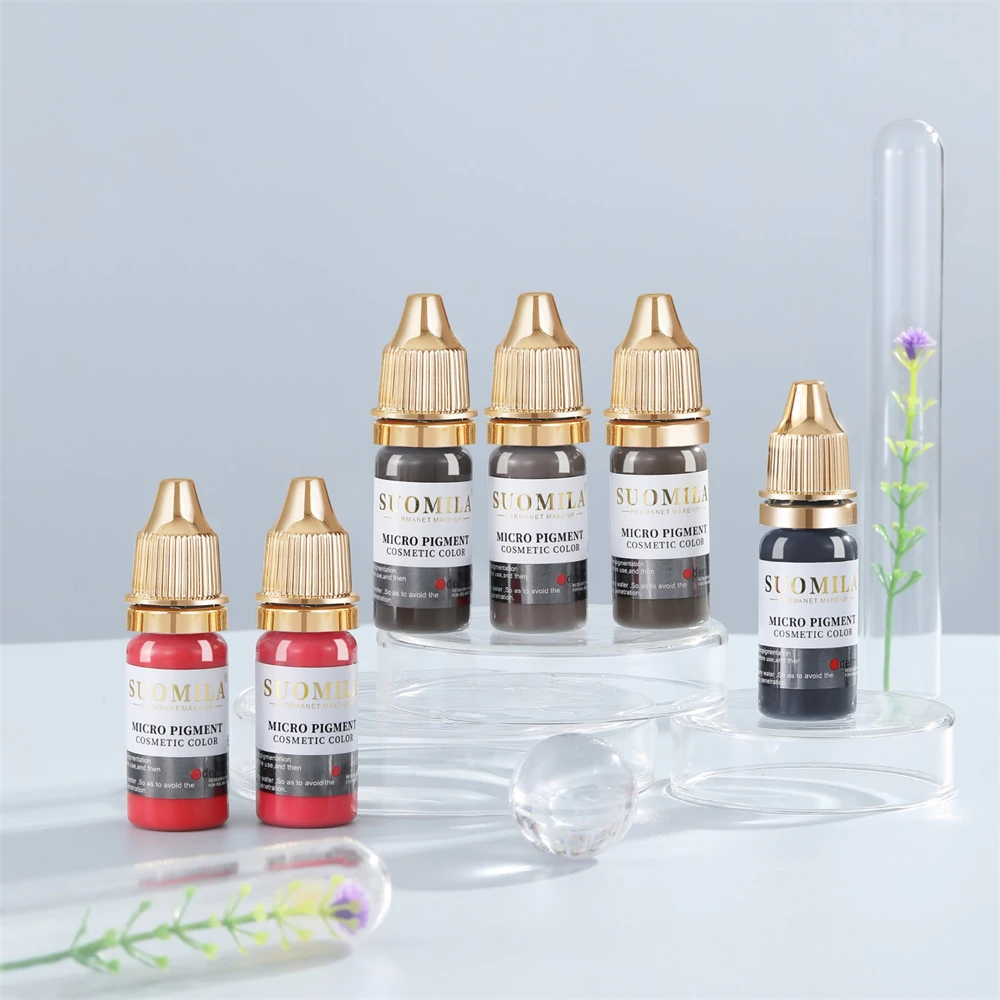 SUOMILA 10ml Micro Pigment Plant-Based PMU Pigment Semi-Permanent Eyebrow/Lip Tattoo Ink Microblading Shading Powder