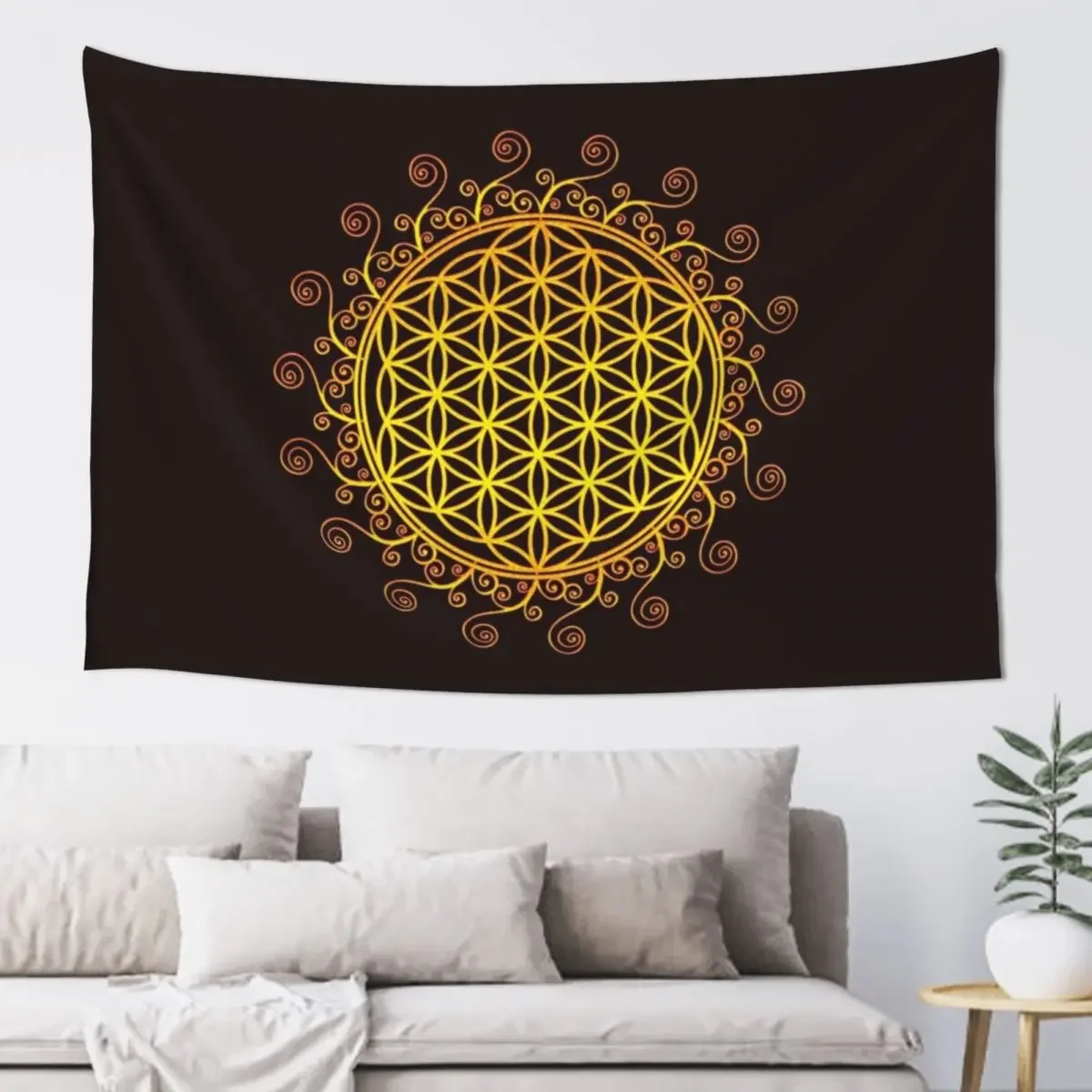 

FLOWER OF LIFE, SACRED GEOMETRY, SPIRITUALITY, YOGA, ZEN, Tapestry Home Decoration Accessories Decorative Wall Mural Tapestry