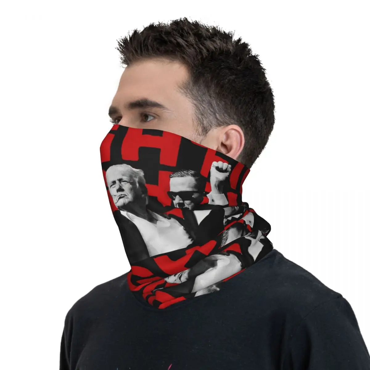 Fight For America, Trump 2024 Bandana Vintage Cycling Mask Outdoor Sports Windproof Balaclava Pattern Breathable Tactical Mask