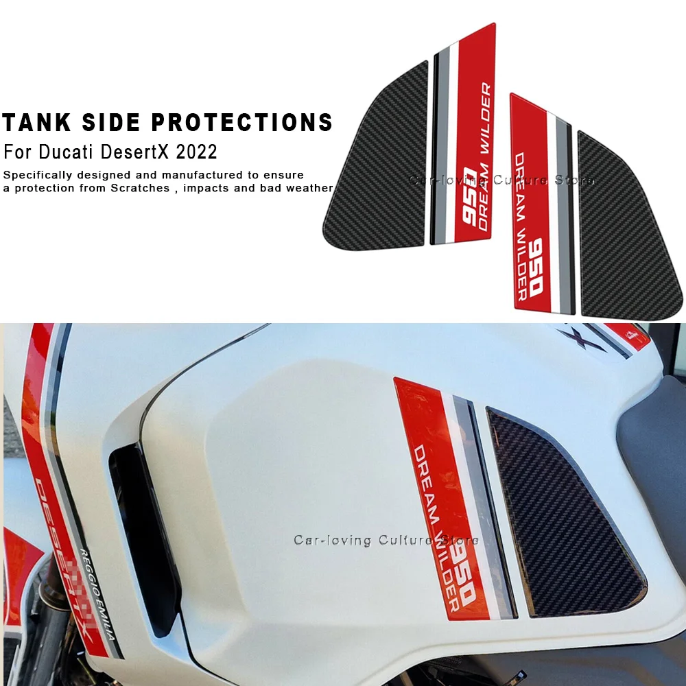 Waterproof Protective Sticker Motorcycle Stickers Tank Side Protections Sticker For Ducati DesertX 2022