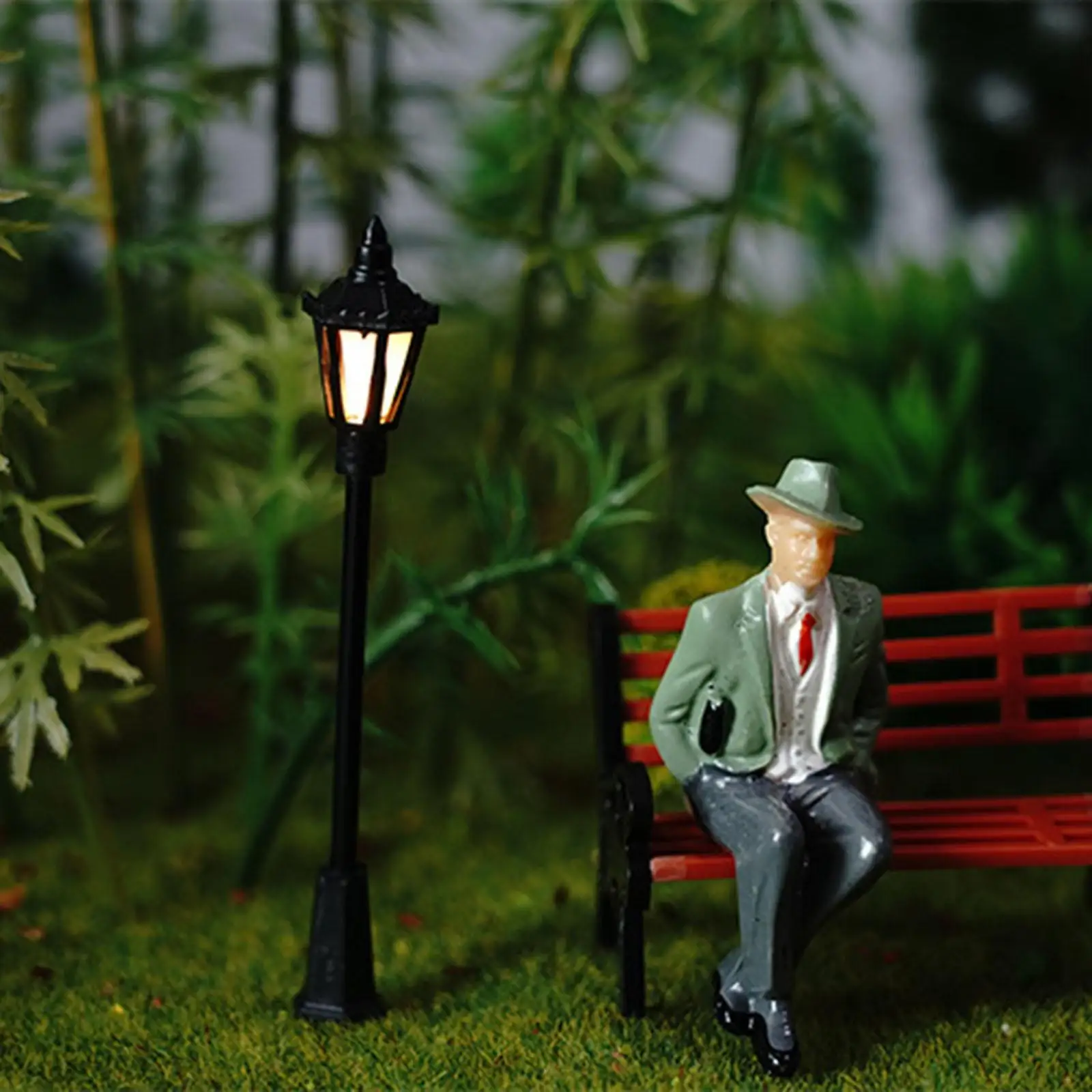 

Model Railway Mini Street Light Set Classic European Style 1 87 Plastic Lamp for Sand Table Landscape Decoration