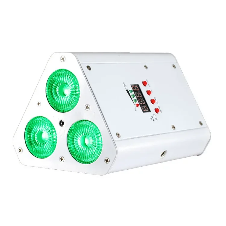 8 luz + flycase equipamento de música profissional misturador dj controle alimentado por bateria sem fio dmx 3x18w led cunha par rgbwauv 6 em 1