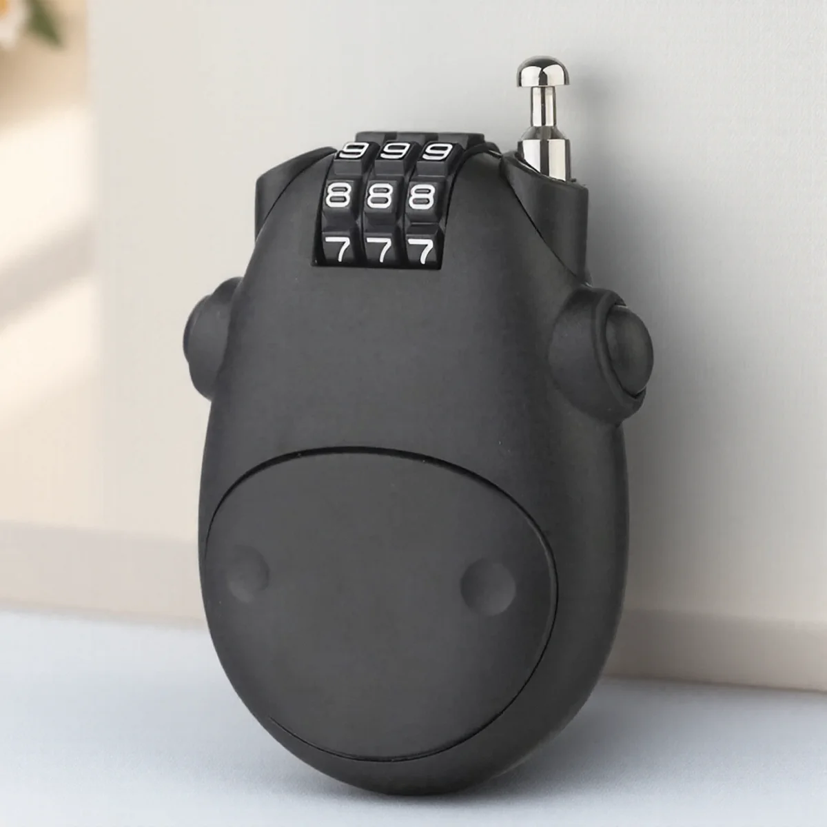 

Retractable Anti-theft Steel Cable Lock for Bike Motorcycle Helmet Combination Security Lock