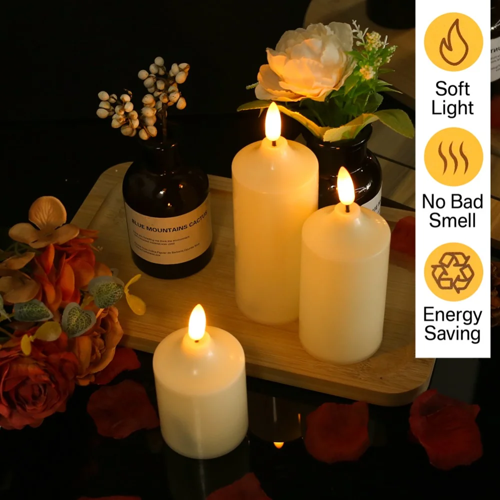Flickering Tealight Realistic Flameless LED Candles with Timer Remote Battery Operated Candles for Valentines Home Wedding Decor