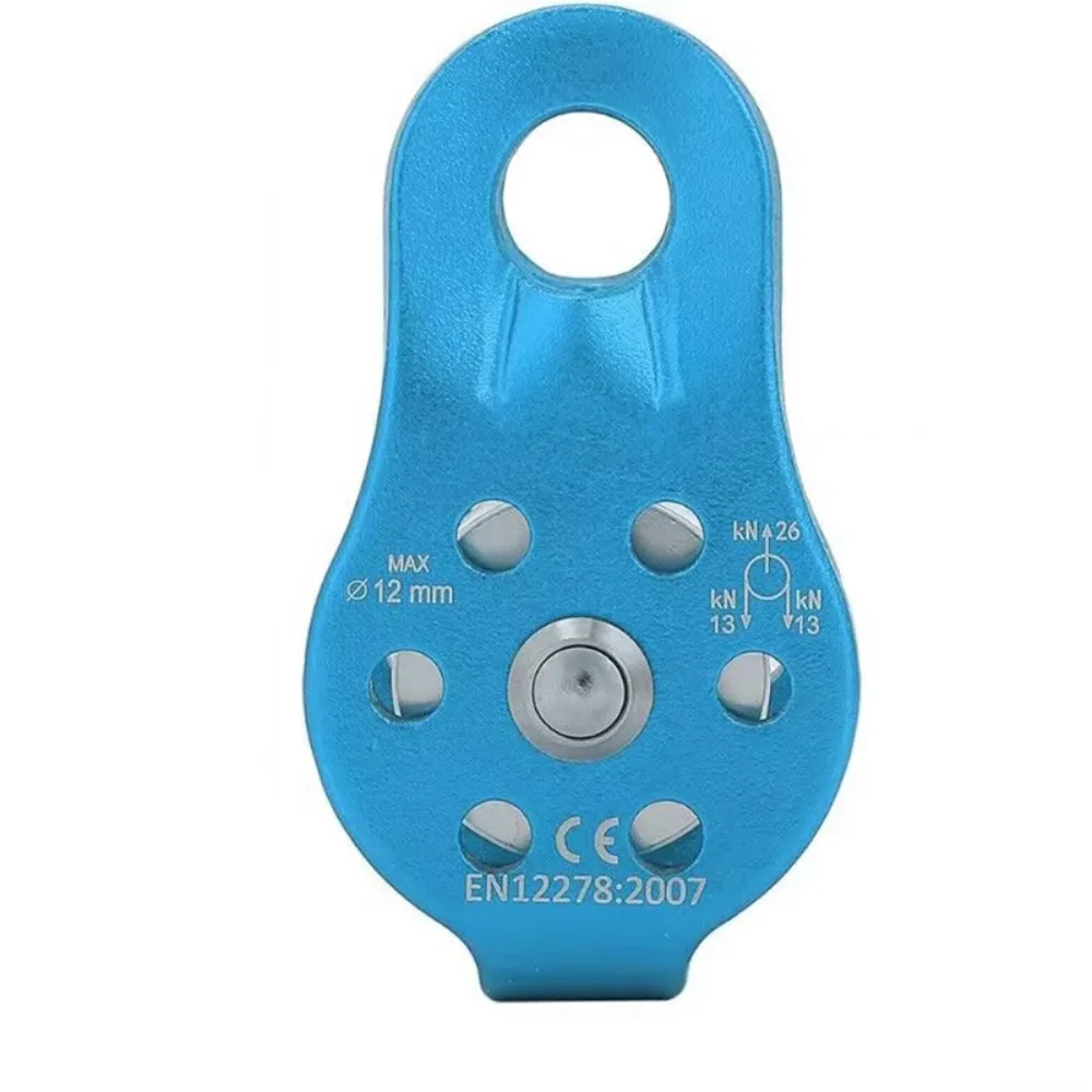 High Temperature Resistance Lifting Pulley Roller Aluminium Alloy Double Wheel Swivel Lifting Rope Pulley Heavy Duty 26KN