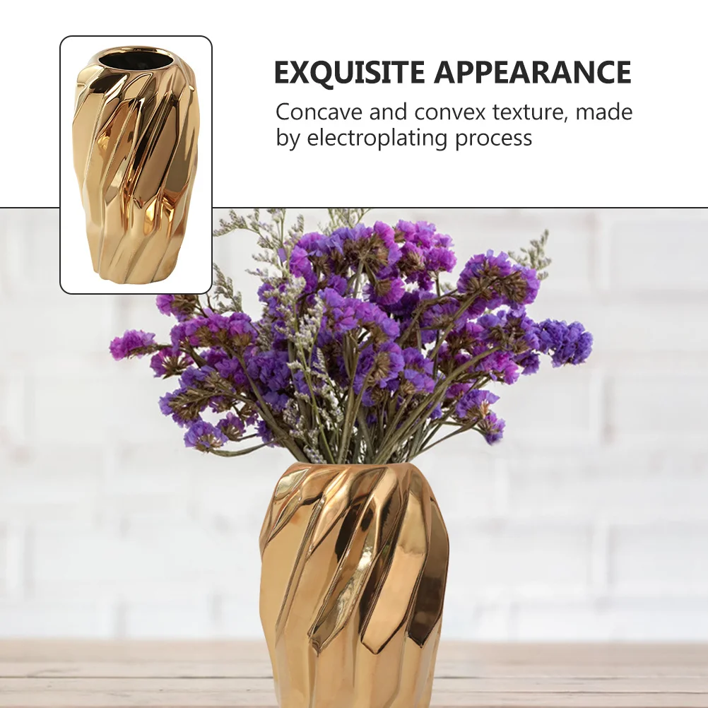 

Ceramic Desktop Fake Flower Vase Decorative Container Modern Chic Flower Arrangement Ornament Vase Desktop Decor