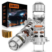 2Pcs Mini H7 Led Headlight Lamp H4 LED Projector Lens Bulb Canbus Hi/Low Beam Auto 30000LM H4 Motocycles Headlamp 120W 6000K 12V