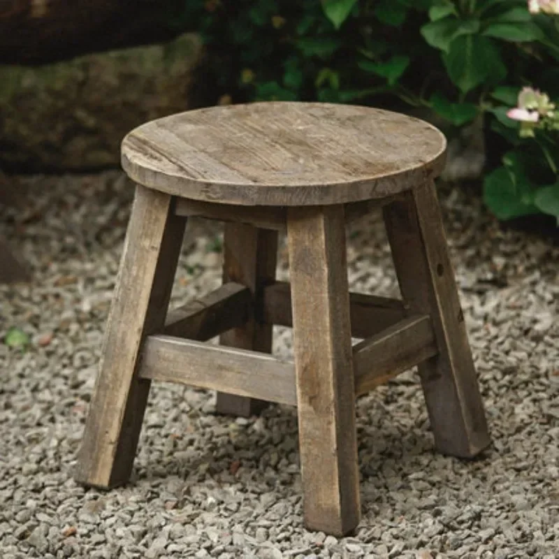 Wooden floor-to-ceiling log stool flower stand garden garden flower pot