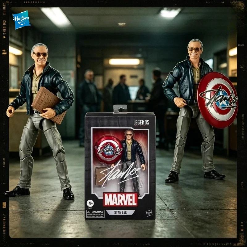 

В НАЛИЧИИ: Коллекционная фигурка Стэна Ли из серии Hasbro Marvel Legends, 6 дюймов, с щитом Капитана Америки, коллекционная модель-игрушка.
