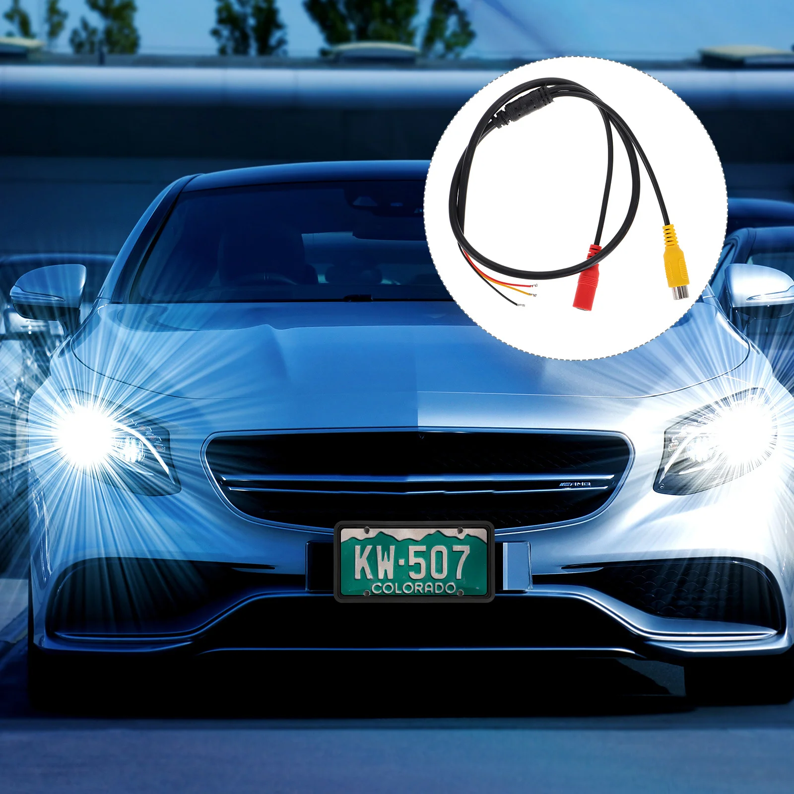 

Rearview Camera Wire Rca Dc Three Core Cable Automotive Bus Tail Line Waterproof Wire Harness Connector Compatible with Car