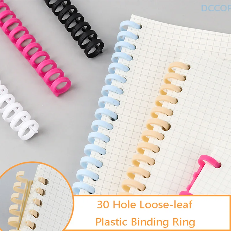 30 Hole Loose-leaf Plastic Binding Ring Spring Spiral Rings for 30 Holes A4 A5 A6 Paper Notebook Stationery Office Supplies