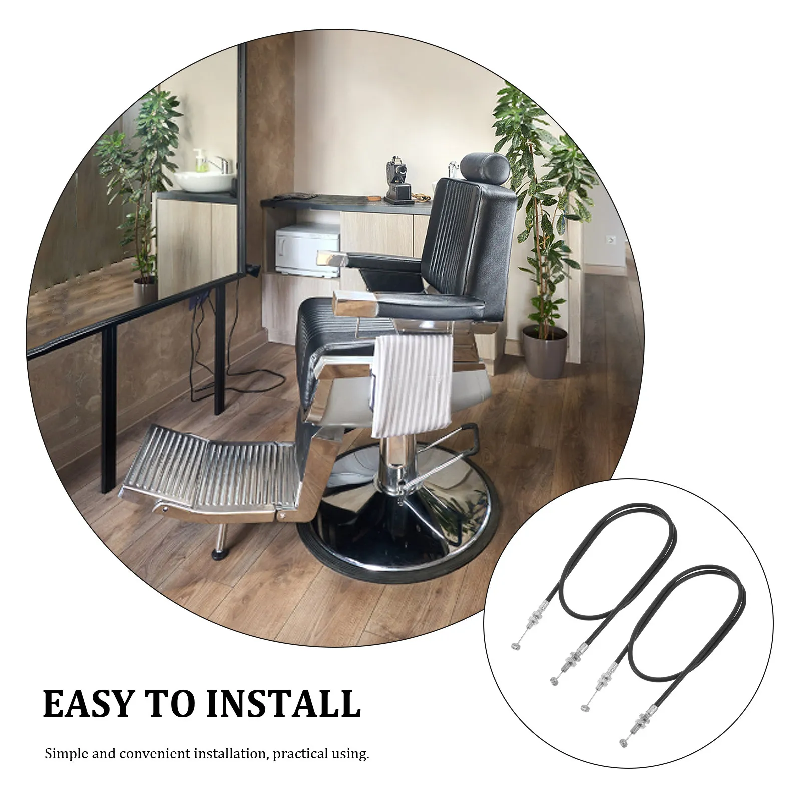 2Pcs Salon Chair Accessories Recliner Cable Pull Type Heavy Duty Replacement Parts Styling Barber Chair Hydraulic Wire