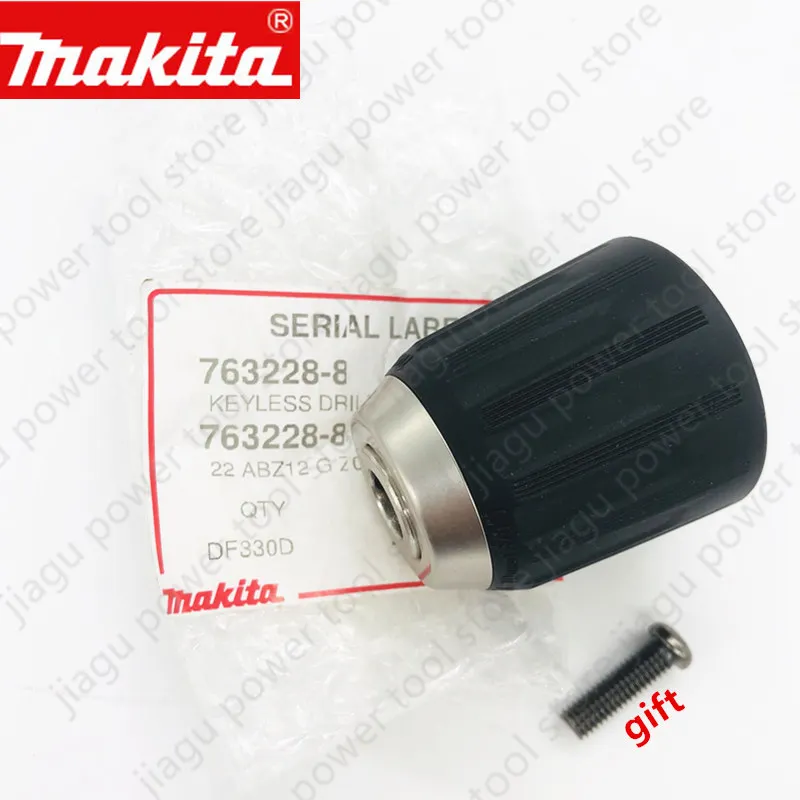 

Original MAKITA 763228-8 0-10mm 3/8"-24UNF Keyless Impact Drill Chuck For DF330D FD02W AD02W DF331D DF330DWE 766007-3