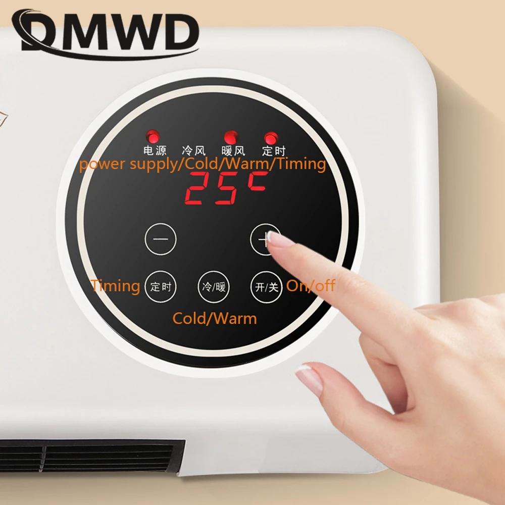 Dmwd เครื่องทำความร้อนติดผนังพัดลมอุ่นเครื่องปรับอากาศ, เครื่องทำความร้อนตั้งโต๊ะเครื่องทำความร้อนอุ่นในห้องน้ำ220V