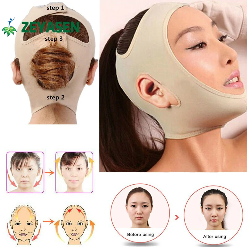 

Delicate Facial Thin Face Mask Slimming Bandage Skin Care Belt Shape And Lift Reduce Double Chin Face Mask Face Thining Band