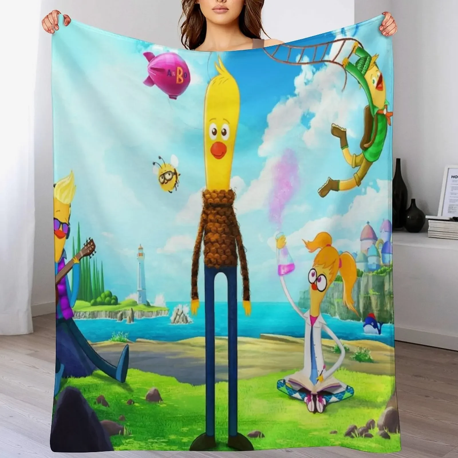 

Archibald's Next Big Thing shirt for kids cartoon characters girl and boy gift archibald's next big thing birthday Throw Blanket