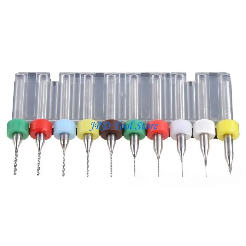 A2UD 10pcs 0.1mmから1.0mm PCBプリントサーキットボード炭化物マイクロドリルビットセットツール