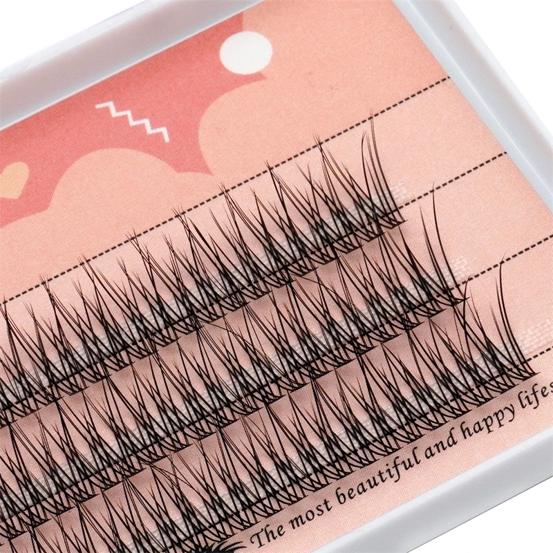 120 clusters of 10D fishtail hairs natural eyelash extension personal eyelashes A type fairy eyelashes thick eyelashes tool