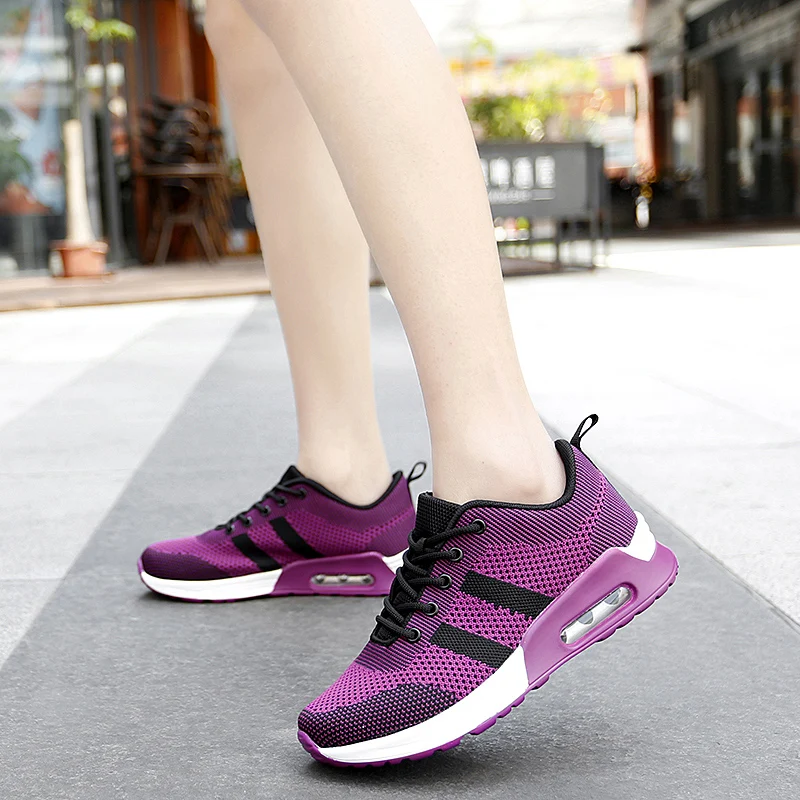 Women's Air Cushion Running Shoes Spring And Summer Low Top Mesh Outdoor Breathable Casual Student Sports Shoes Jogging Shoes